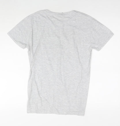 Star Wars Mens Grey Cotton T-Shirt Size S Round Neck - Star wars Yoda Camp Dagobah