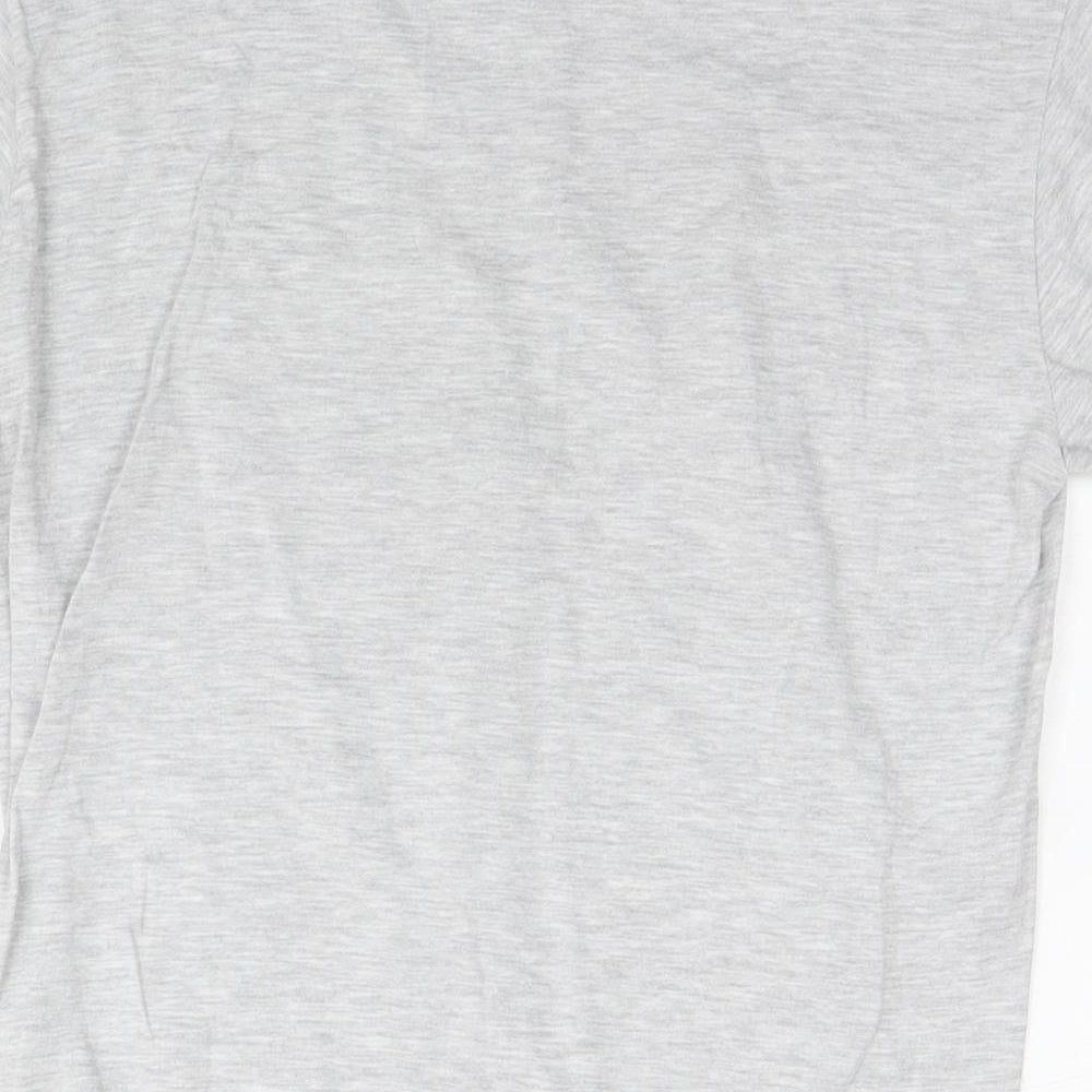 Star Wars Mens Grey Cotton T-Shirt Size S Round Neck - Star wars Yoda Camp Dagobah