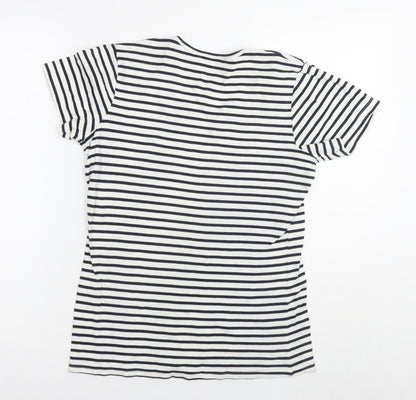 Womens UK Size 14 Cotton Traders White Basic T-Shirt