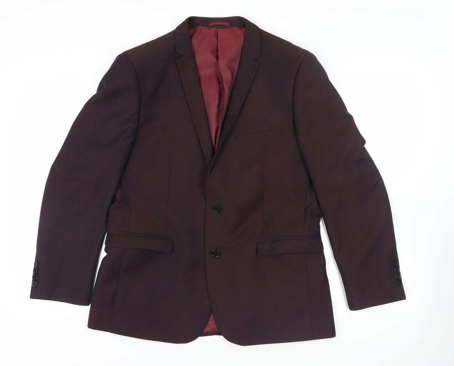 Mens UK Size 42 ONE SIX 5IVE Regular Red Suit Jacket