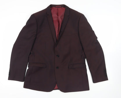 Mens UK Size 42 ONE SIX 5IVE Regular Red Suit Jacket