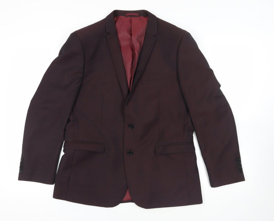 Mens UK Size 42 ONE SIX 5IVE Regular Red Suit Jacket