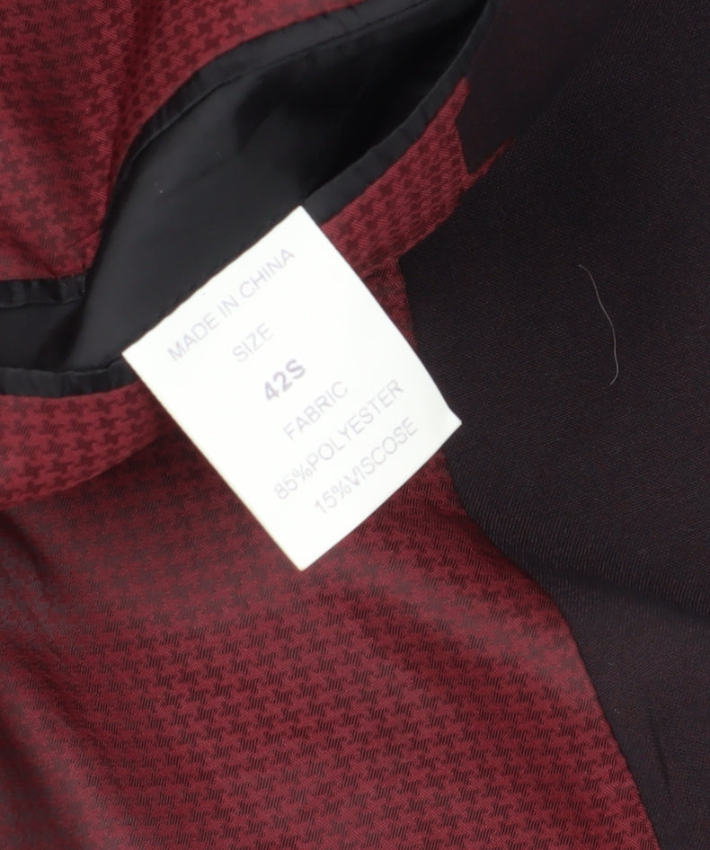 Mens UK Size 42 ONE SIX 5IVE Regular Red Suit Jacket