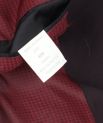 Mens UK Size 42 ONE SIX 5IVE Regular Red Suit Jacket