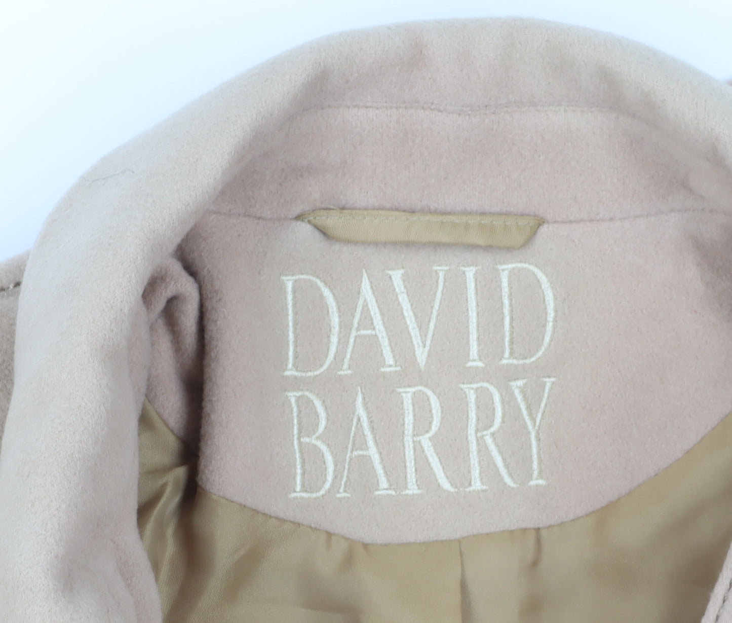 Womens UK Size 18 David Barry Beige Overcoat