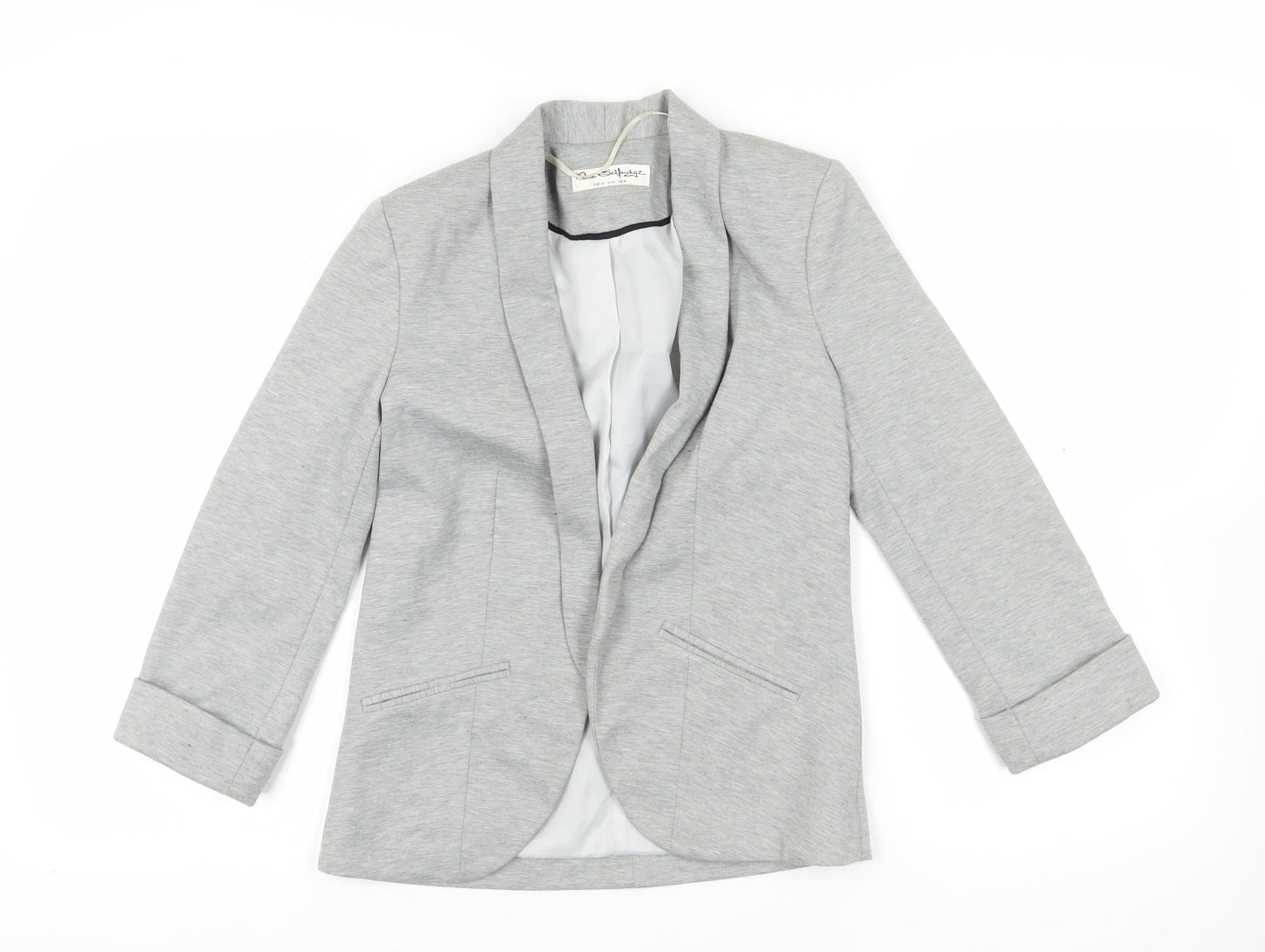 Womens UK Size 4 Miss Selfridge Grey Basic Jacket