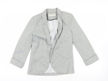 Womens UK Size 4 Miss Selfridge Grey Basic Jacket