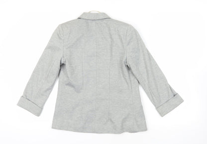 Womens UK Size 4 Miss Selfridge Grey Basic Jacket