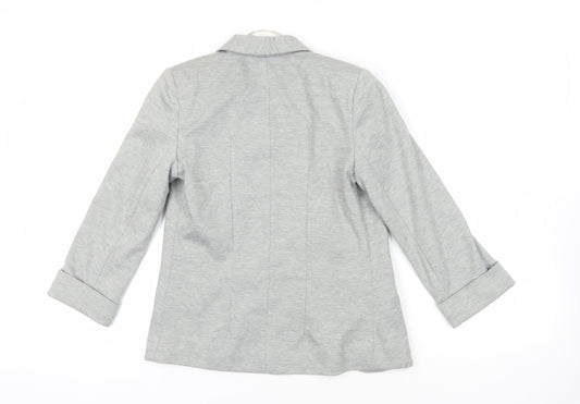 Womens UK Size 4 Miss Selfridge Grey Basic Jacket