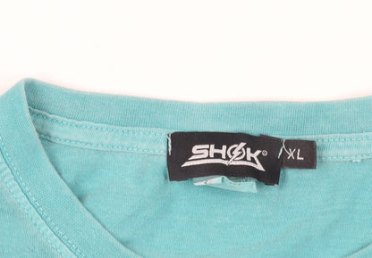 Shock Blue 90s Graphic T-Shirt XL Cotton Relaxed