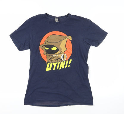 Unisex Adults UK Size S Star Wars Blue Basic T-Shirt