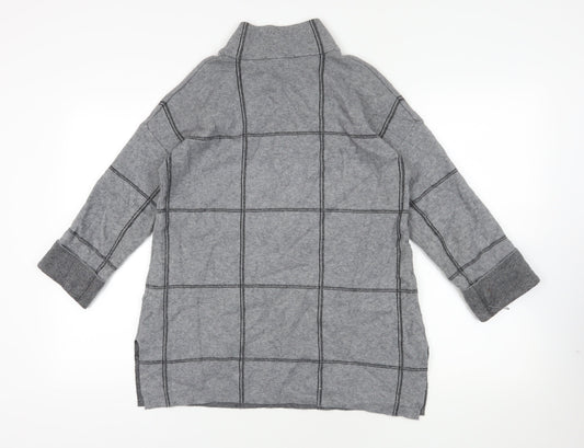 Tahari Grey High Neck Pullover Jumper - M