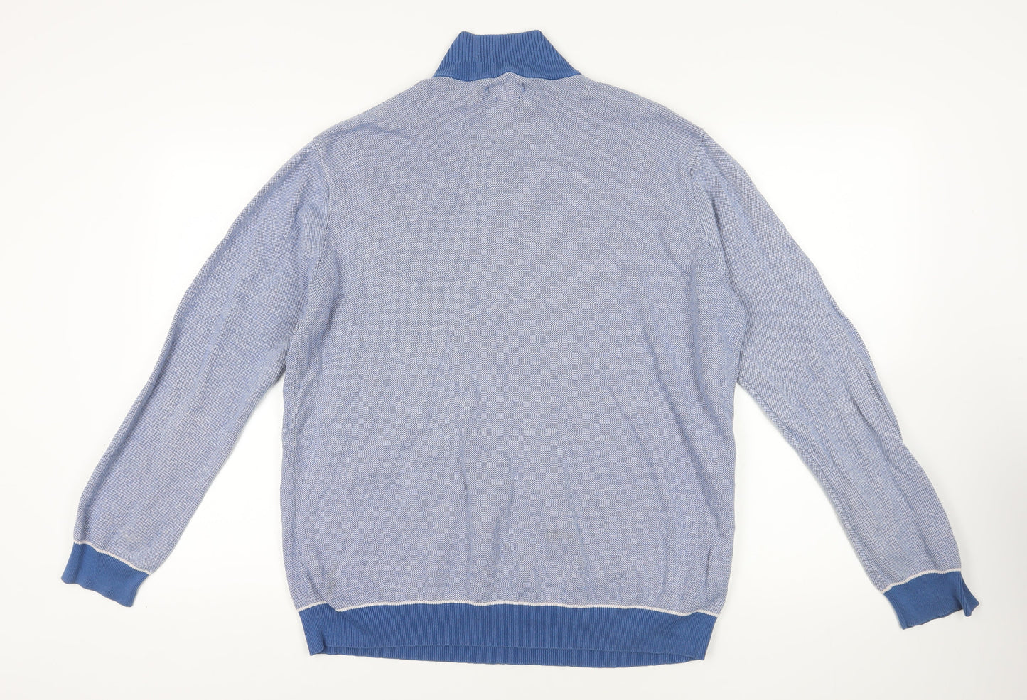 Jeff Banks Blue Full Zip Cotton Jumper XL