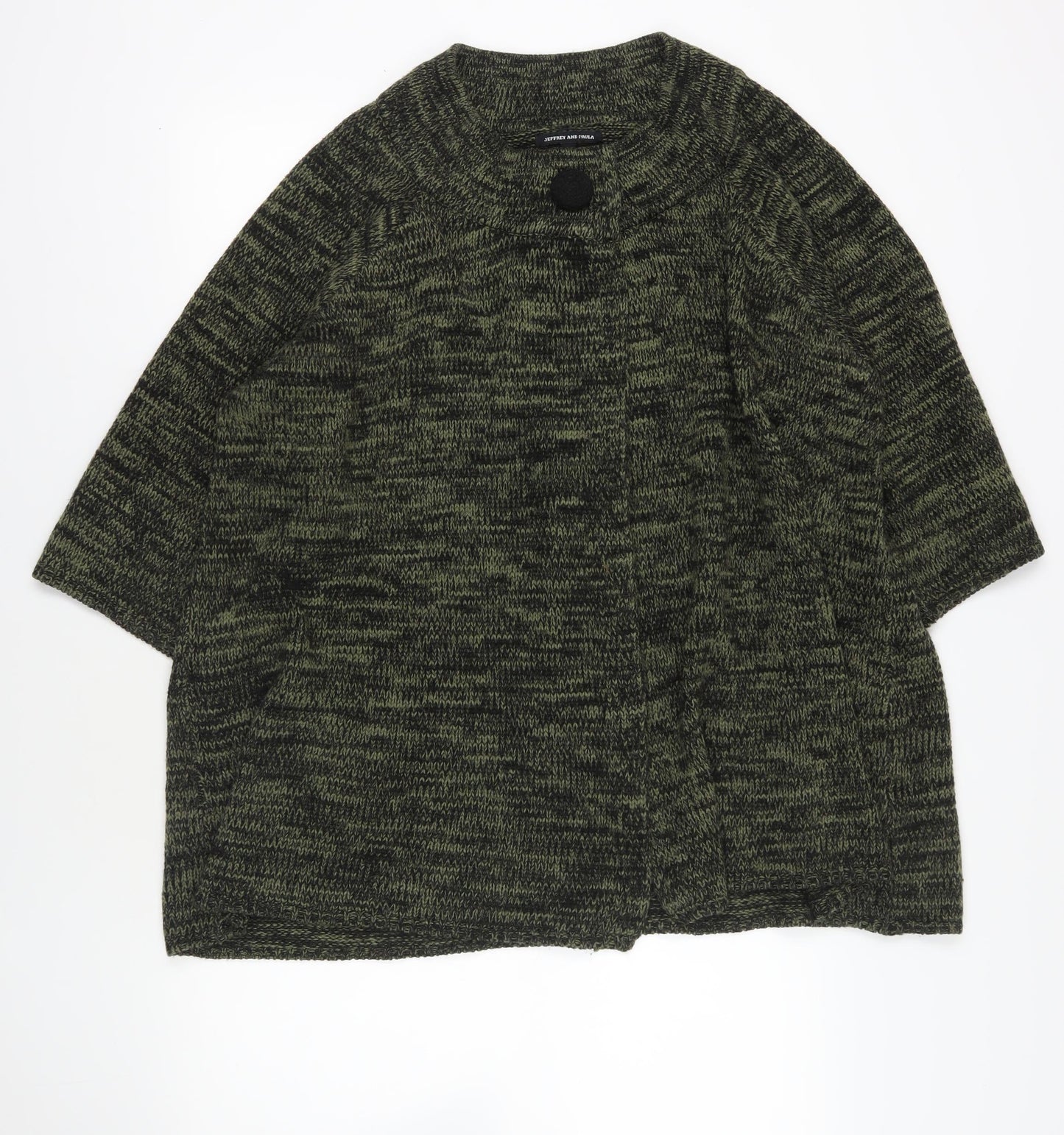 Jeffrey & Paula Green Chunky Knit Cape Size 20/22