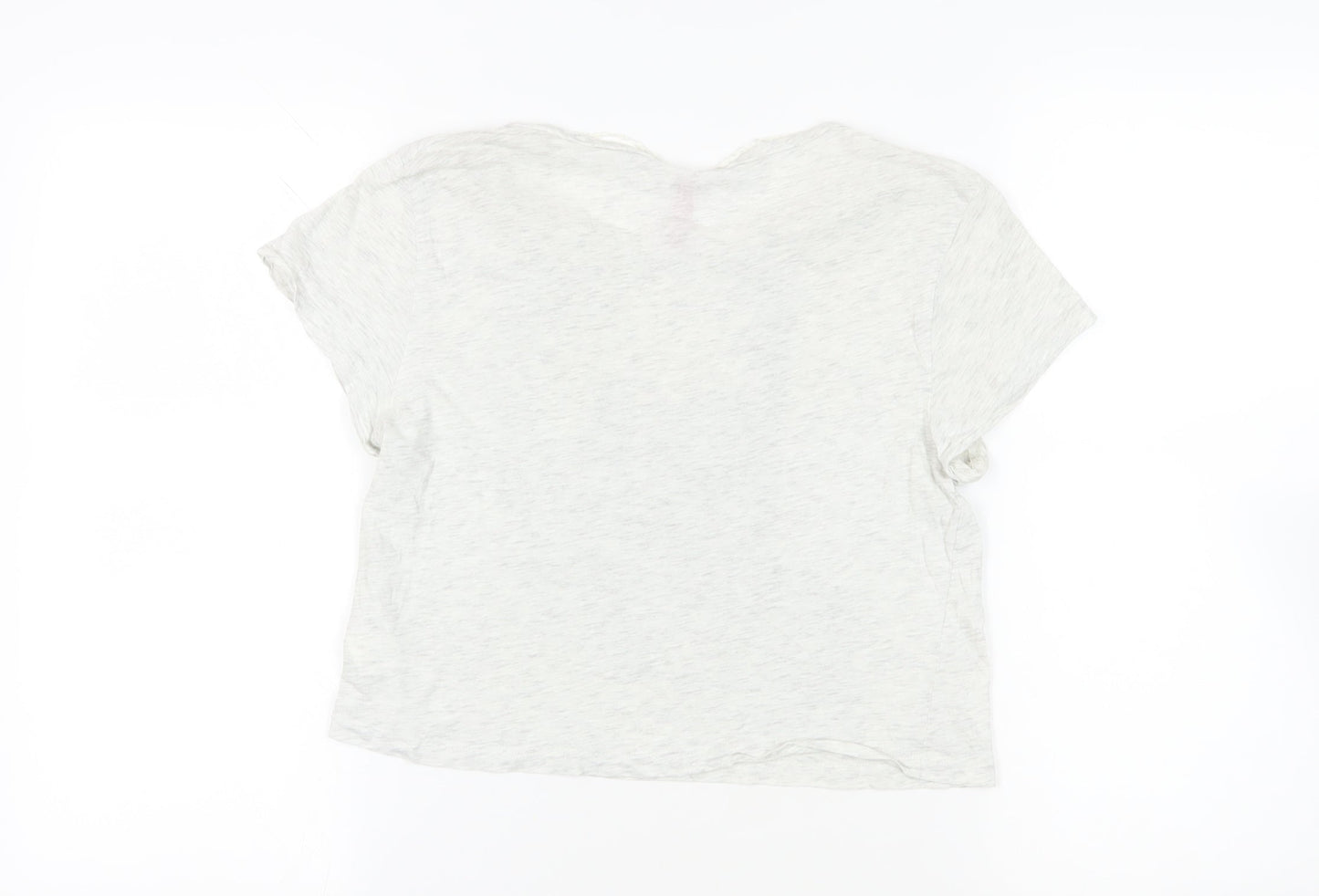 Womens UK Size 8 H&M White Basic T-Shirt