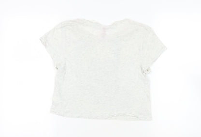 Womens UK Size 8 H&M White Basic T-Shirt