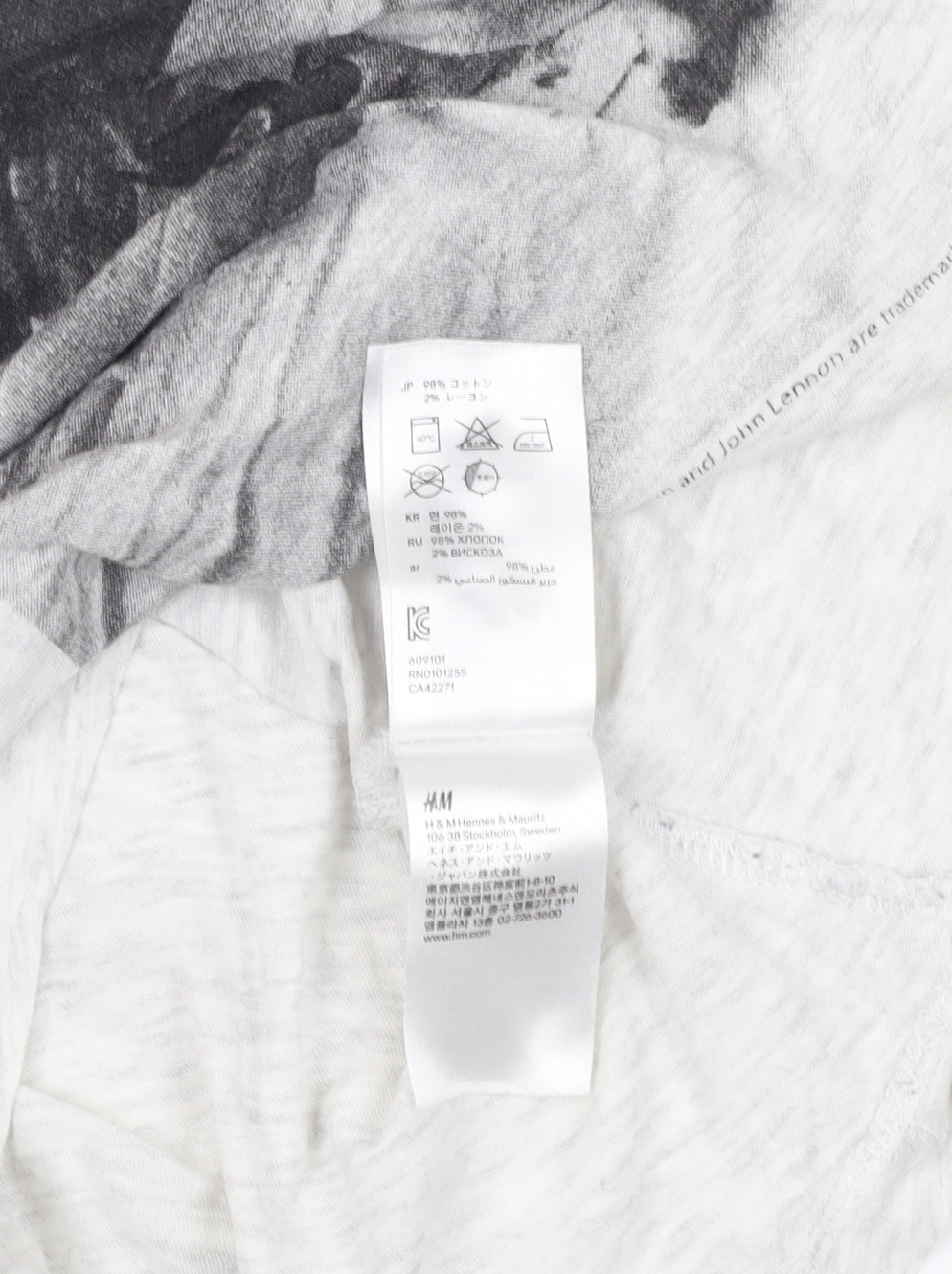 Womens UK Size 8 H&M White Basic T-Shirt
