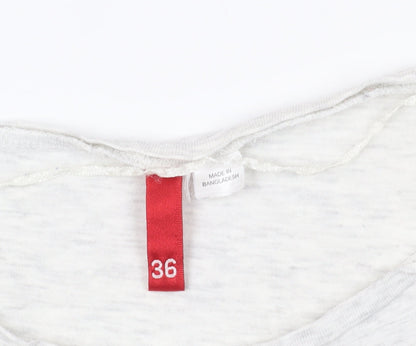 Womens UK Size 8 H&M White Basic T-Shirt