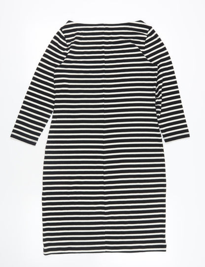 GAP Black Striped Shift Dress, Size M, Casual Style