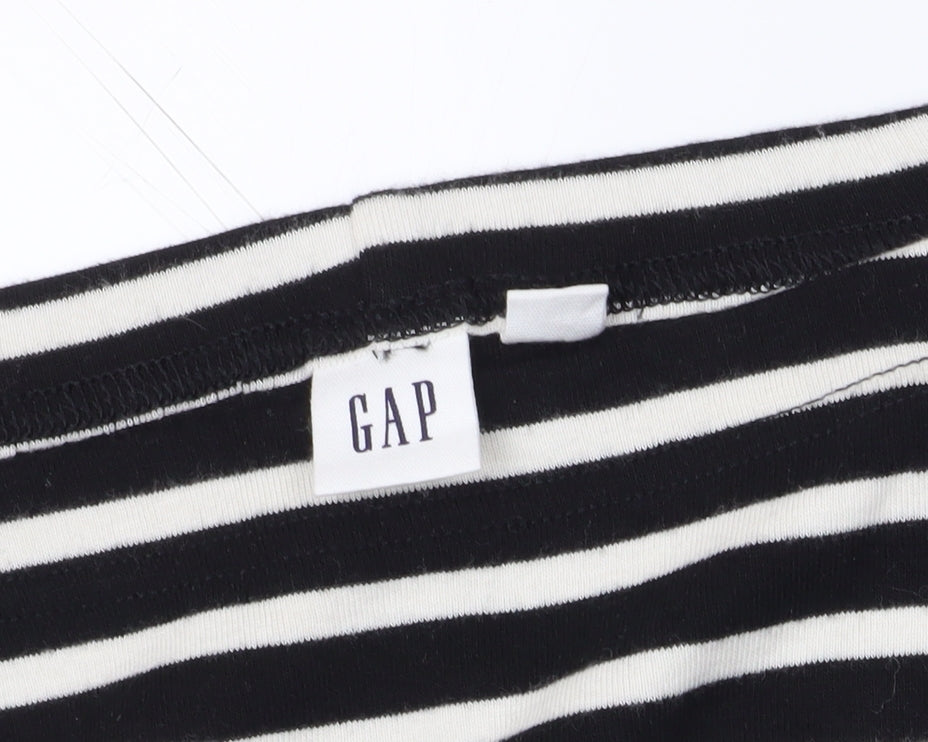 GAP Black Striped Shift Dress, Size M, Casual Style