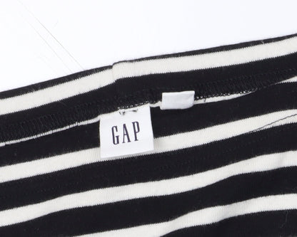GAP Black Striped Shift Dress, Size M, Casual Style