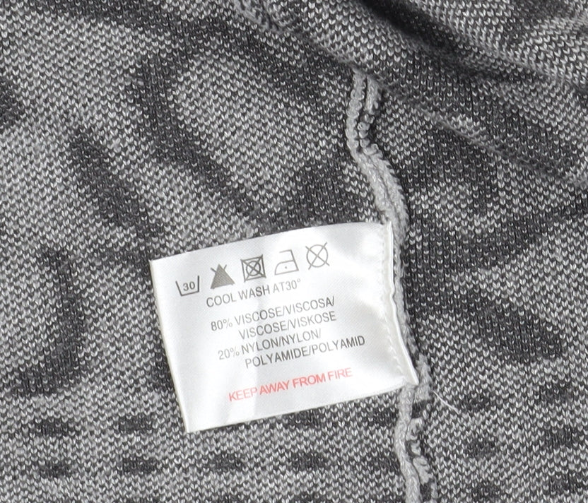 Womens UK Size S Nina Murati Grey Cardigan Jumper