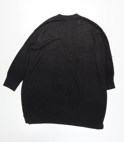 Womens UK Size L White Label Black Pullover Jumper