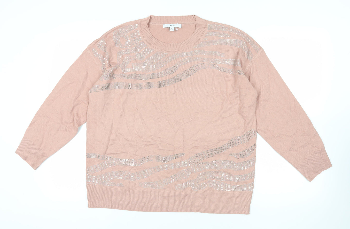 Womens UK Size L NEXT Pink Pullover Jumper