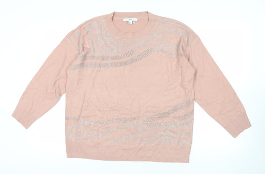 Womens UK Size L NEXT Pink Pullover Jumper
