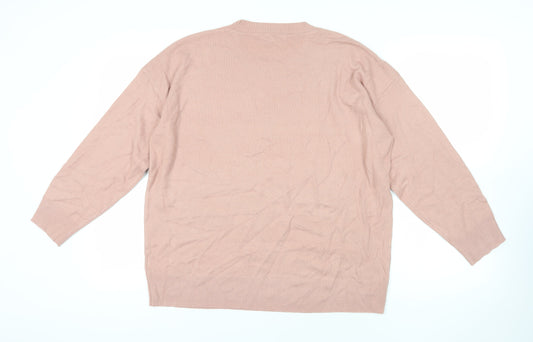 Womens UK Size L NEXT Pink Pullover Jumper