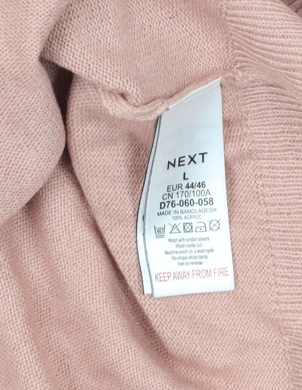 Womens UK Size L NEXT Pink Pullover Jumper