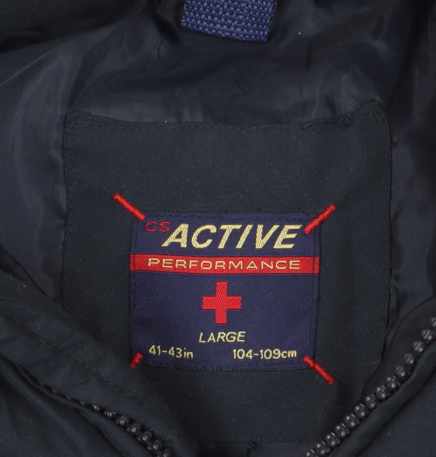 Mens UK Size L CS Active Blue Puffer Jacket