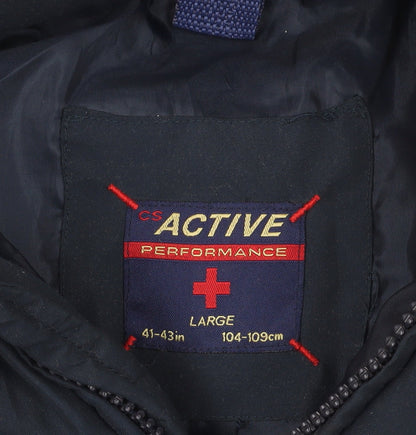 Mens UK Size L CS Active Blue Puffer Jacket