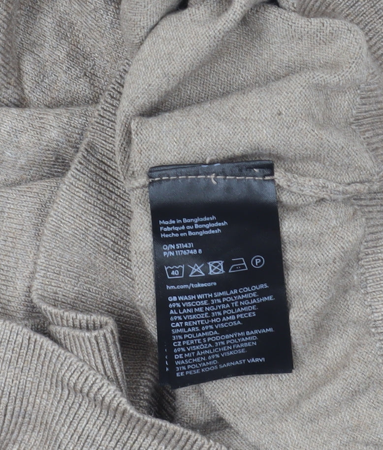 Womens UK Size XL H&M Beige Pullover Jumper