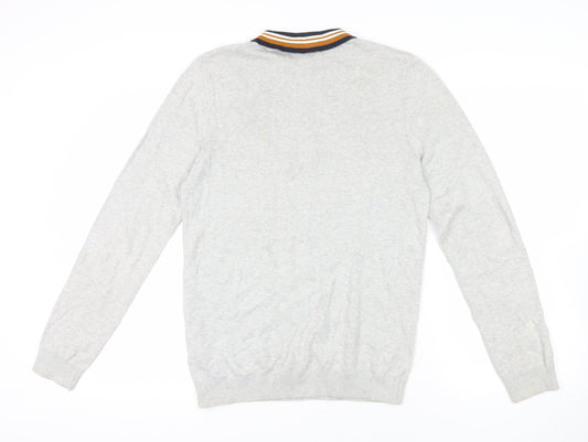 New Look Grey M Collared Pullover Jumper