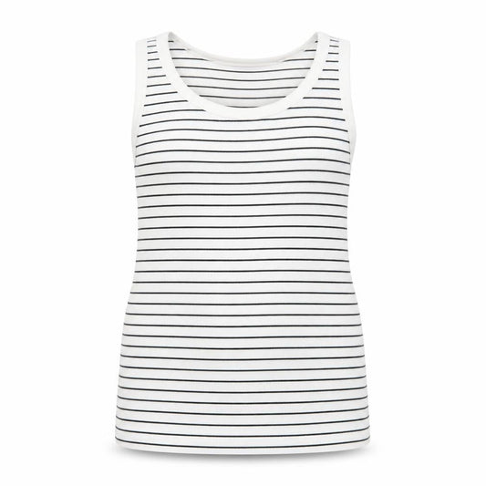 Front view of Marks & Spencer Striped Cotton Tank, size 18
