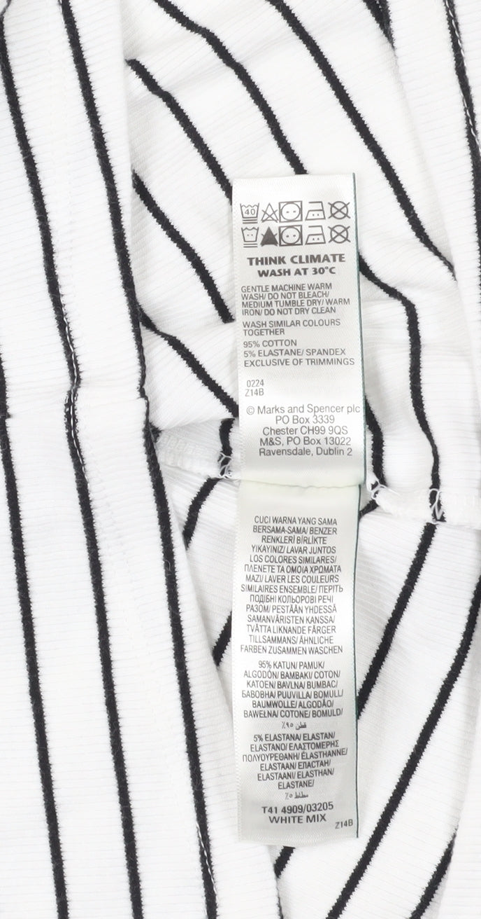 Womens UK Size 18 Marks and Spencer White Basic Tank