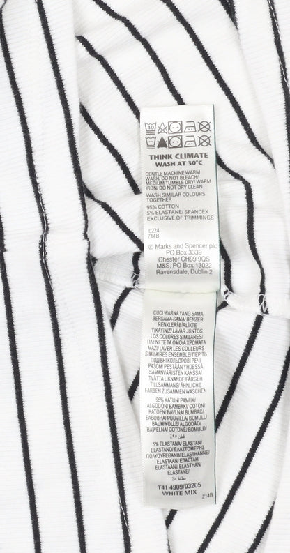 Womens UK Size 18 Marks and Spencer White Basic Tank
