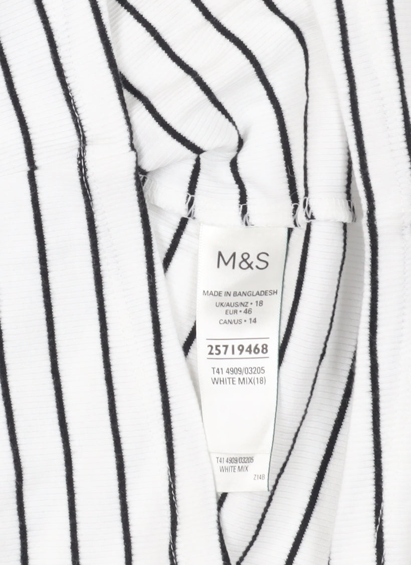 Womens UK Size 18 Marks and Spencer White Basic Tank