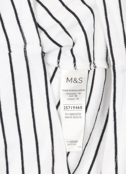 Womens UK Size 18 Marks and Spencer White Basic Tank