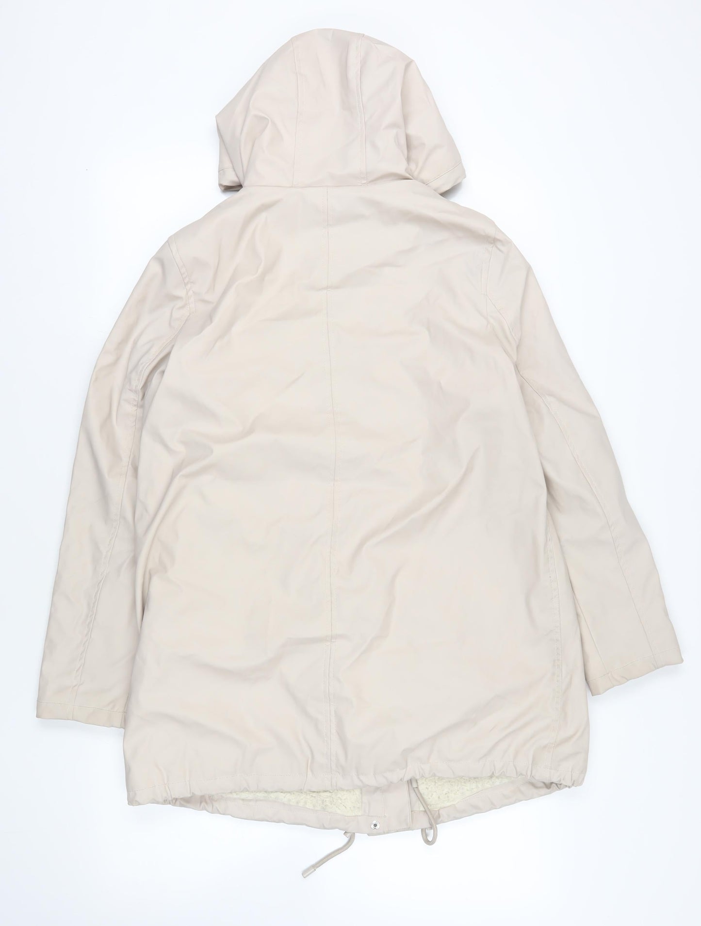 New Look Beige Hooded Parka Jacket Size 12