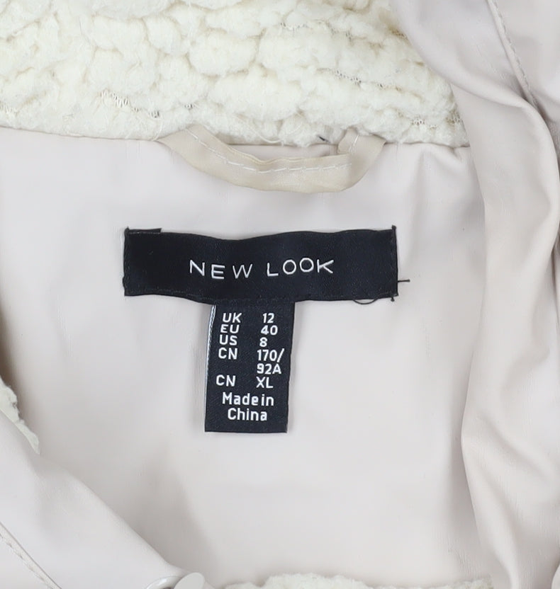 New Look Beige Hooded Parka Jacket Size 12
