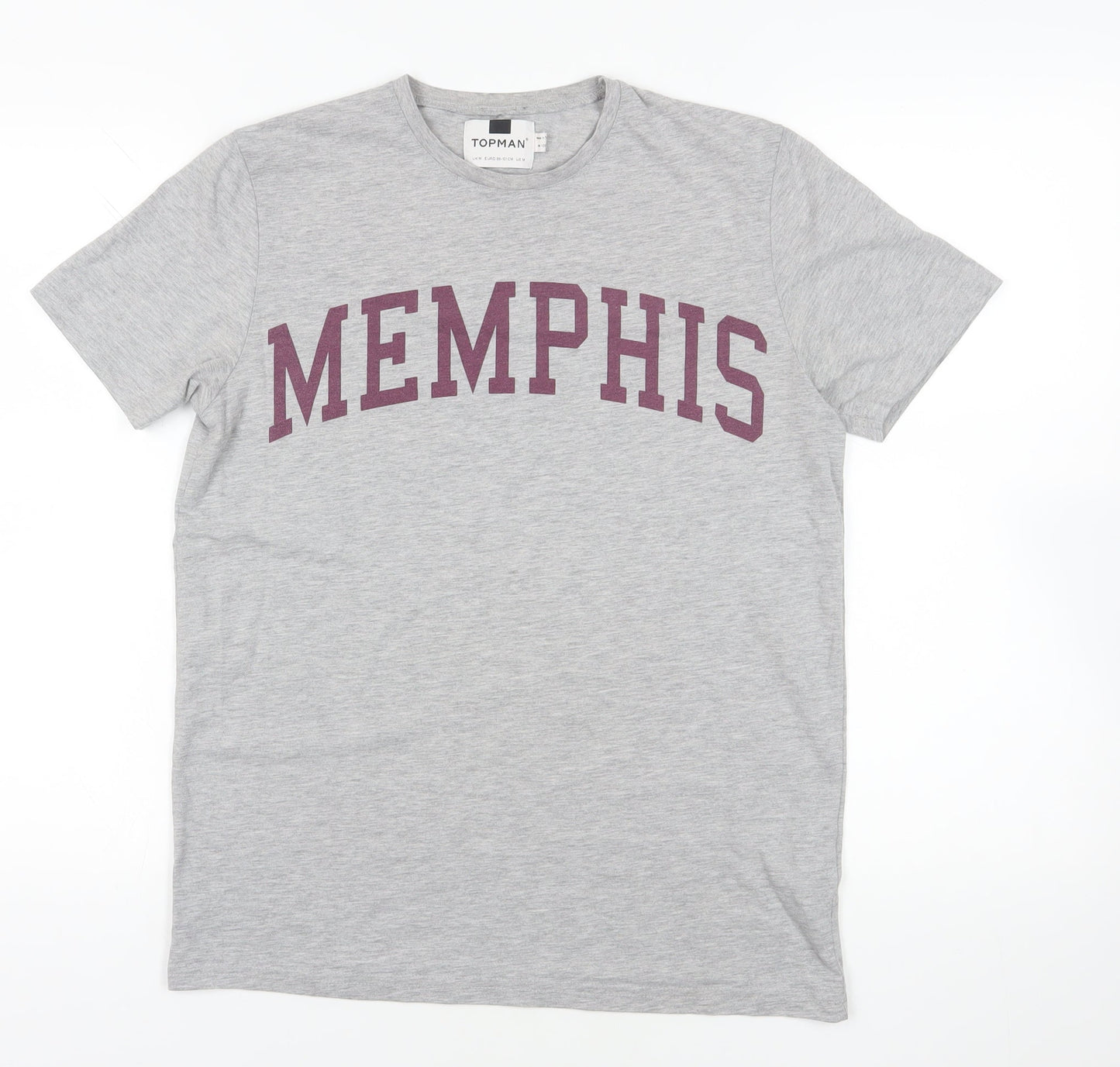 Topman Grey Memphis Graphic T-Shirt M