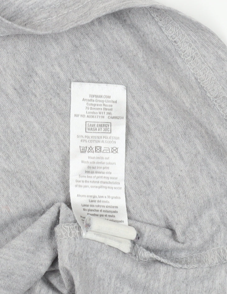Topman Grey Memphis Graphic T-Shirt M