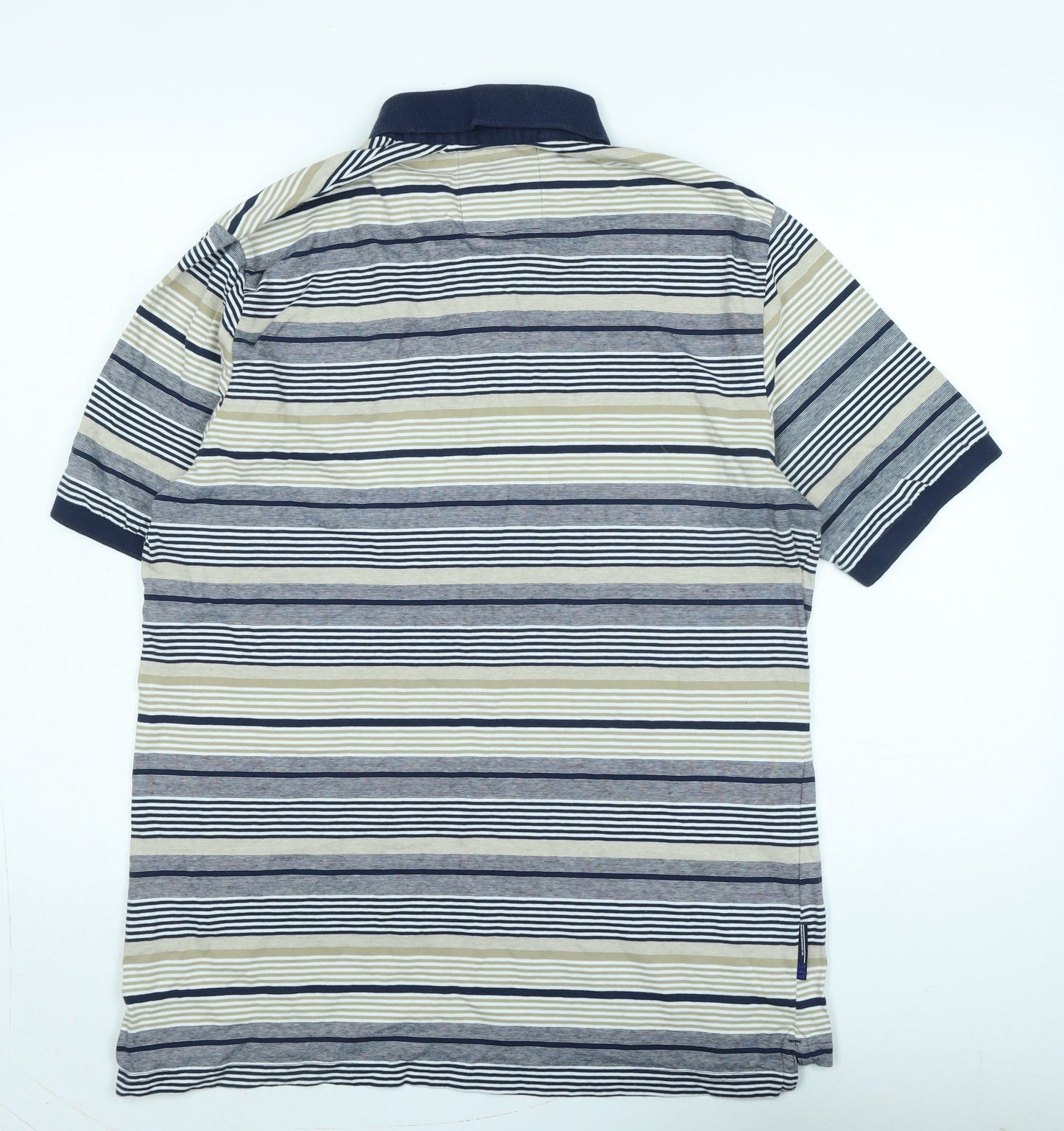 Everton Mens Blue Cotton Polo Size L Collared - Logo- Everton