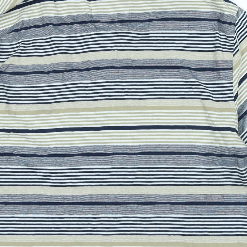 Everton Mens Blue Cotton Polo Size L Collared - Logo- Everton