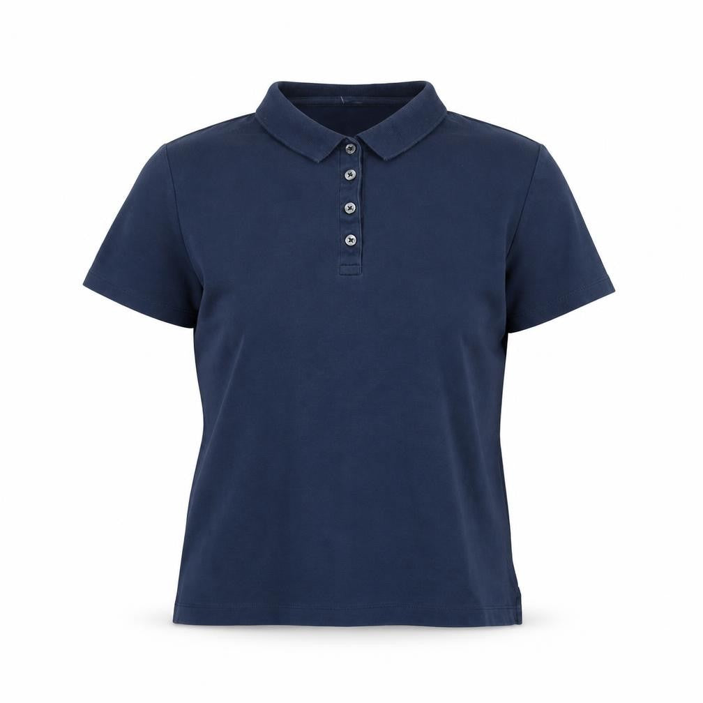 Womens UK Size S Lands' End Blue Basic Polo