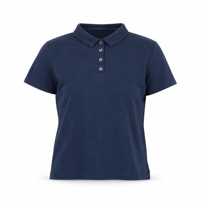 Womens UK Size S Lands' End Blue Basic Polo