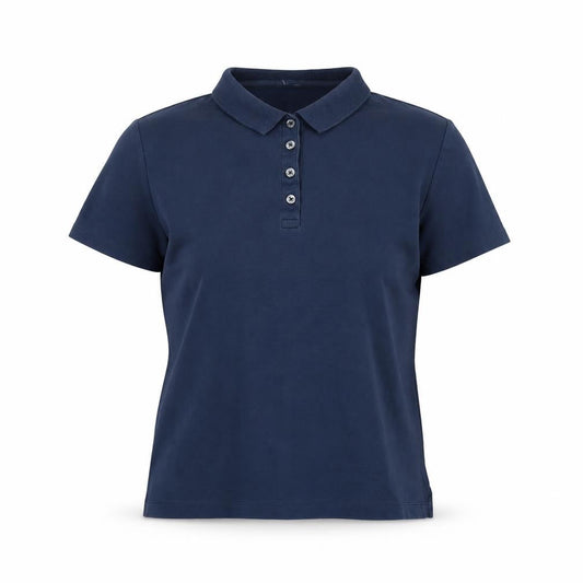 Womens UK Size S Lands' End Blue Basic Polo