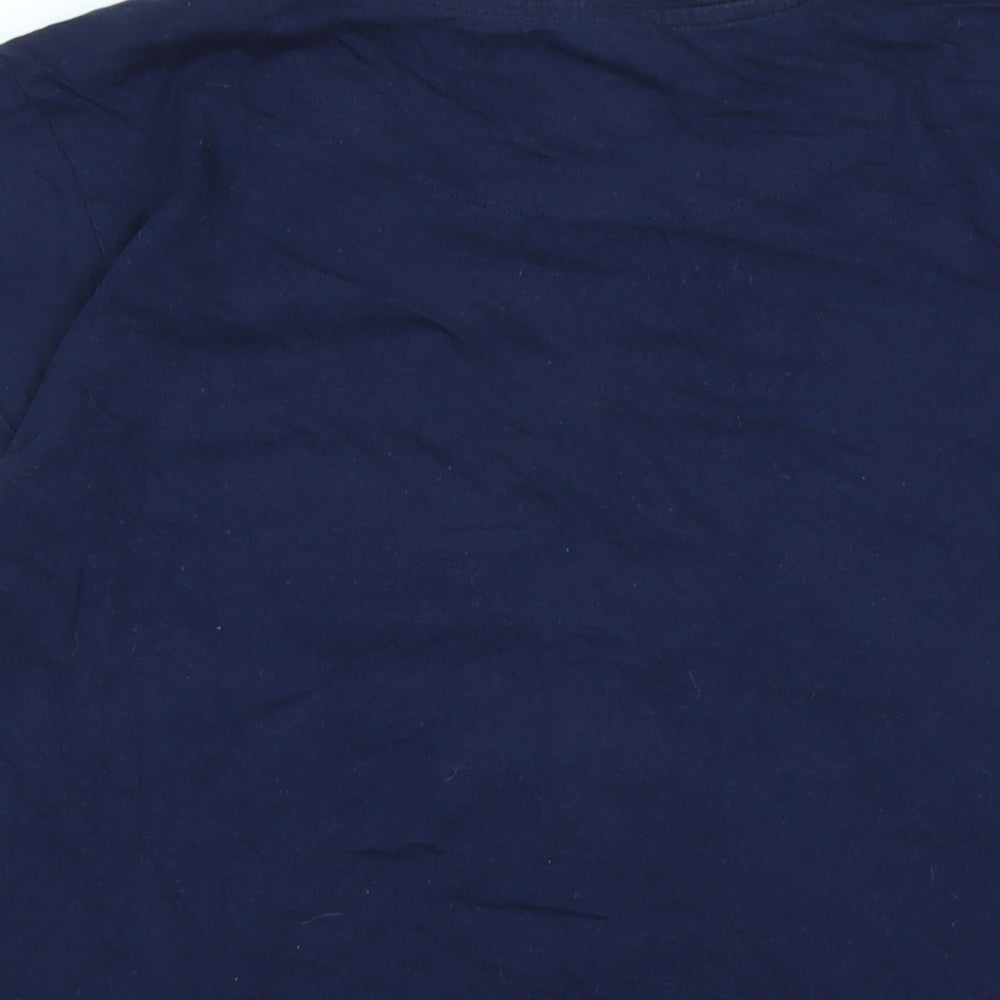 Womens UK Size M Disney Blue Basic T-Shirt